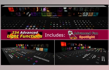 Download Unreal Engine - 234 Advanced <span class='badge badge-warning'>Light</span> Function (Engine version 4.26-4.27, 5.1-5.3)