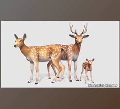 Download Unreal Engine - Deer Family v5.1