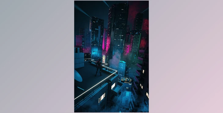 Download C4D Octane render CBD cyberpunk city SCIFI CITY Night city club