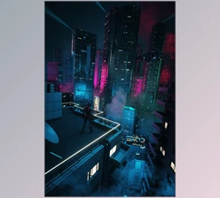 Download C4D Octane render CBD cyberpunk city SCIFI CITY Night city club