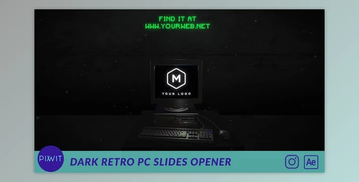 Download Dark Retro PC Slides Opener (Videohive 51797849) - AE Project