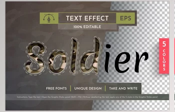 Download 5 Soldier Editable Text <span class='badge badge-warning'>Effects</span> - 92439794
