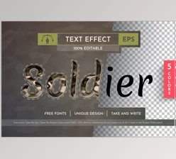 Download 5 Soldier Editable Text Effects - 92439794