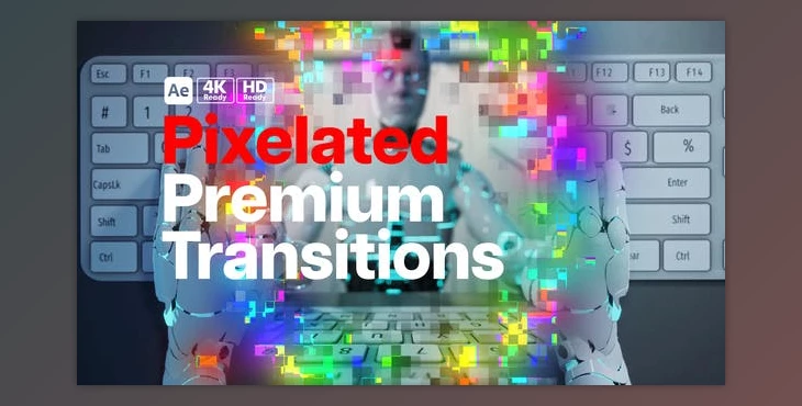 Download Premium Transitions Pixelated (Videohive 51826444) - AE Project