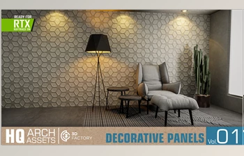Download Unreal Engine ArchViz HQ Decorative Panels Vol. <span class='badge badge-warning'>1</span> (Engine version 4.24-4.27, 5.0-5.3)