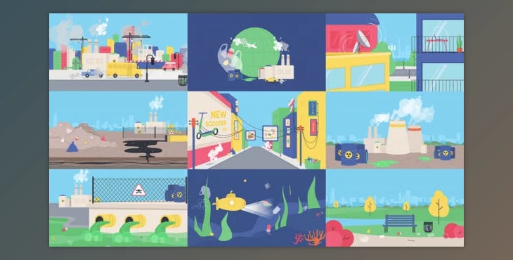 Download Pollution Animated Scenes (Videohive 51797813) - AE Project