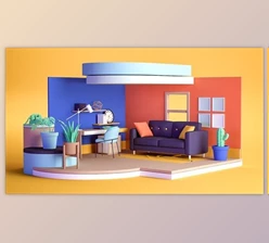 Download Creating An Animated Room For Motion Graphics With Cinema 4D