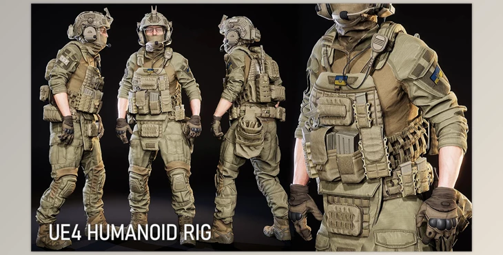 Download Unreal Engine - Modular Soldier Pack Vol. 1 (Engine version 4.26 -4.27, 5.0 -5.3)
