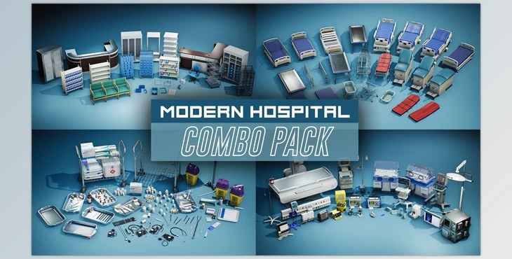 Download Unreal Engine - Hospital - COMBO Prop Pack (VOL 1-6) (Engine version 4.17- 4.27, 5.0- 5.3)