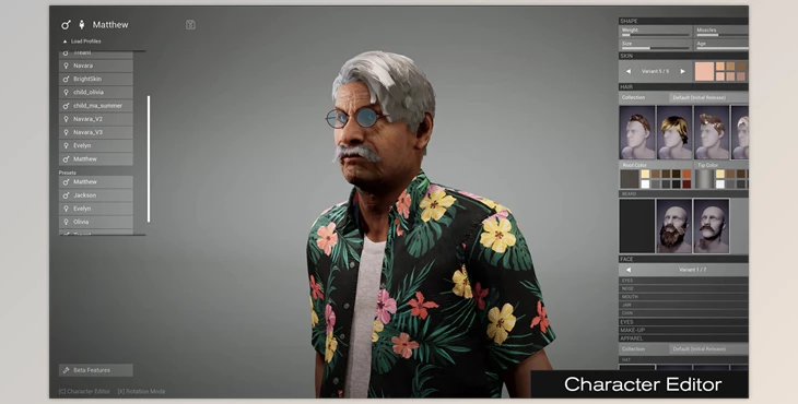 Download Unreal Engine - Character Editor v5.1