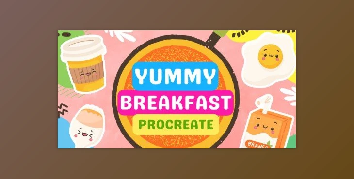 Download Rise and Dine: Drawing Cute Kawaii Breakfast Food Friends in Procreate