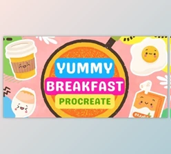 Download Rise and Dine: Drawing Cute Kawaii Breakfast Food Friends in Procreate