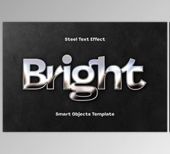 Download Bright Steel Text Effect - 92526921