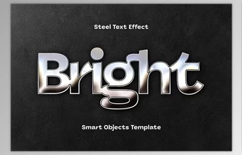 Download Bright Steel Text <span class='badge badge-warning'>Effect</span> - 92526921