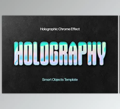 Download Holographic Chrome Text & Logos Effe - 92465001