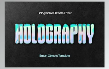 Download Holographic Chrome Text & <span class='badge badge-warning'>Logos</span> Effe - 92465001