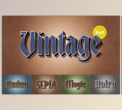Download Vintage Ribbed Text Effect - 92532932