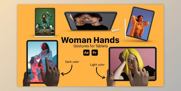 Download Female Hand Gesture for Tablets (Videohive 51757494) - AE Project