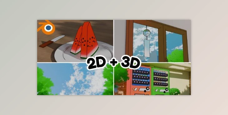 Download From 3D to 2D: Creating Stunning Line Art Animation in Blender