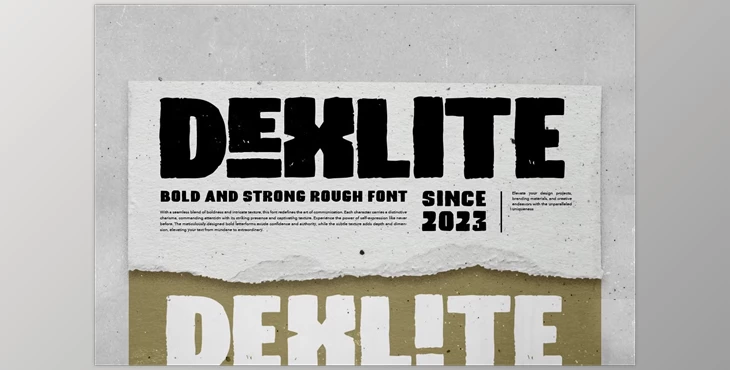 Download Dexlite - Bold & Strong Rough Font