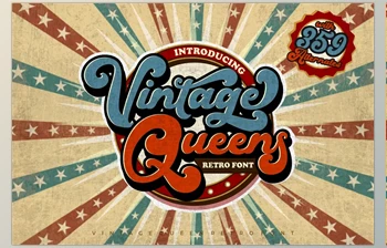 Download Vintage Queens - <span class='badge badge-warning'>Retro</span> Bold Script <span class='badge badge-warning'>Font</span>