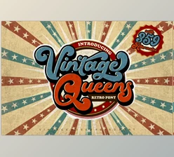 Download Vintage Queens - Retro Bold Script Font