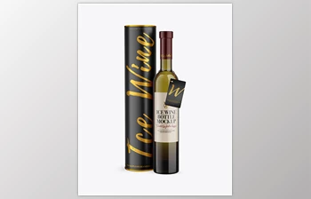 Download Antique Green Glass White <span class='badge badge-warning'>Wine</span> Bottle With Tube Mockup 79212 TIF